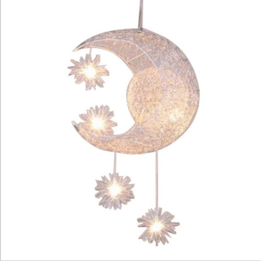 Aluminum Wire Star Moon Chandelier Restaurant Bar Bedroom Warm Lighting Simple Children'S Room Lamps